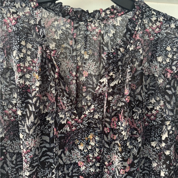 Julia Jordan Black and Gray Ruffled Tiered Long Sleeve Dress Size 16 - Picture 5 of 7